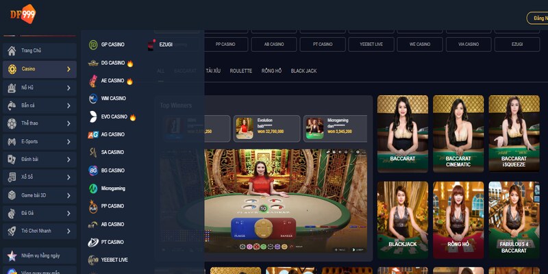 Casino DF999 cung cấp sân chơi hấp dẫn